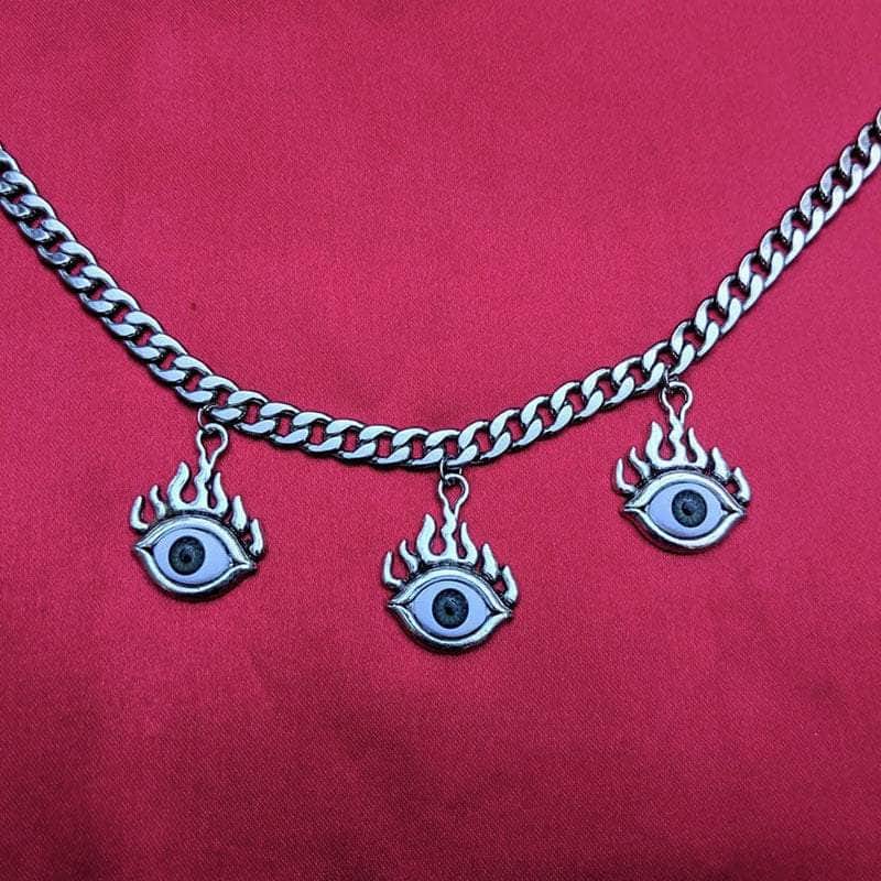 CHARMIEZZ Eye Fire Pendant Necklace
