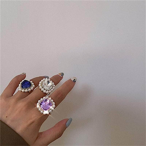 Vintage Baroque Premium Gold-Plated Crystal Rhinestone Rings