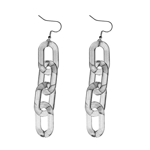 CHARMIEZZ Transparent Chain Acrylic Dangle Earrings