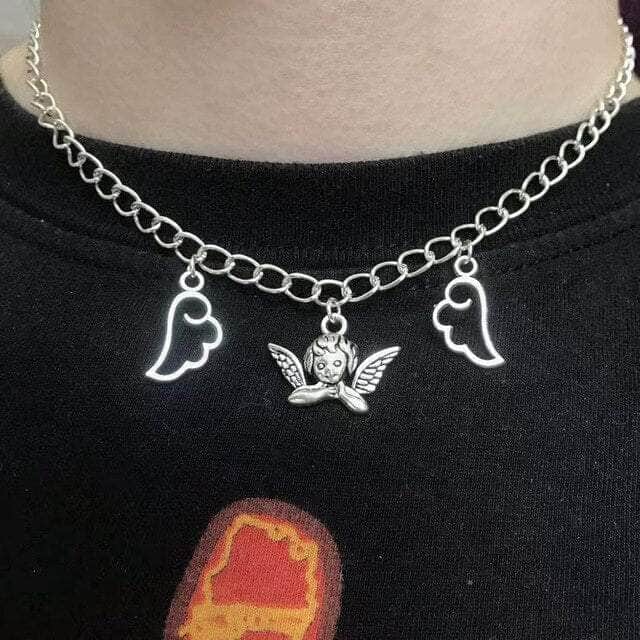CHARMIEZZ Cupid Angel Wings  Pendant Necklace