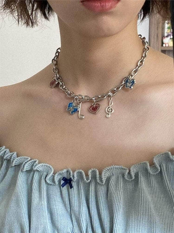 Heart & Note Pendant Necklace