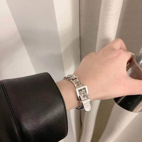 Belt Buckle Metal Bracelet