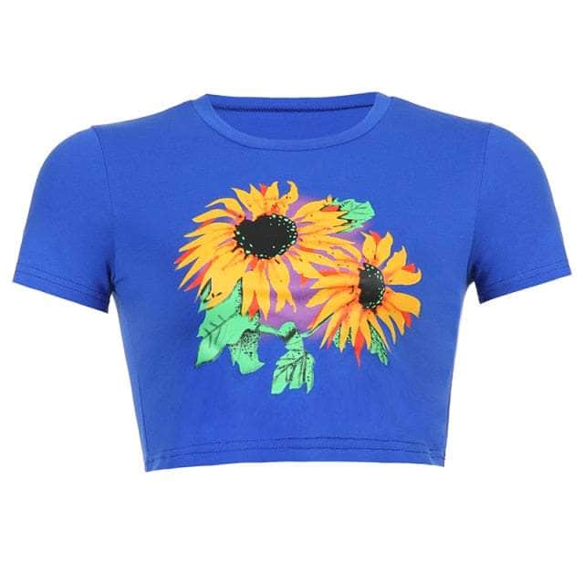 the flower that follows the sun or something CROP TOP