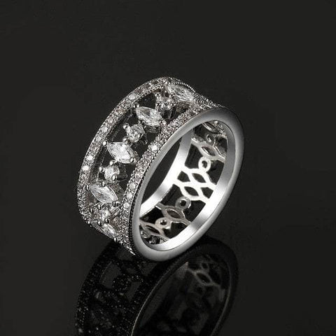 Charm Inlaid Zircon Rings