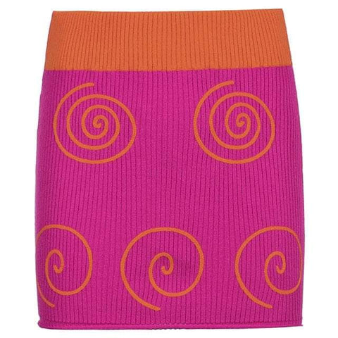 Paisley High Waisted Knitted Skirt