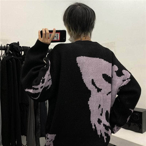 Butterfly Jacquard Loose Pullover