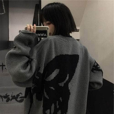 Butterfly Jacquard Loose Pullover