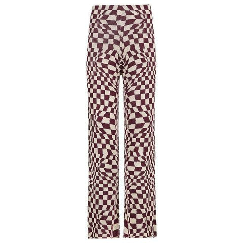 Estiniro Collection Knitted White Baggy Pants