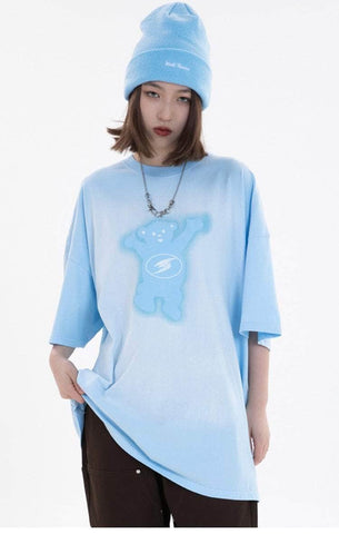Faded Super Bear Gradient Double-SidedTee