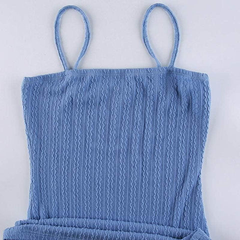 Ripps Bodycon Knitted Spaghetti Strap Mini Dress