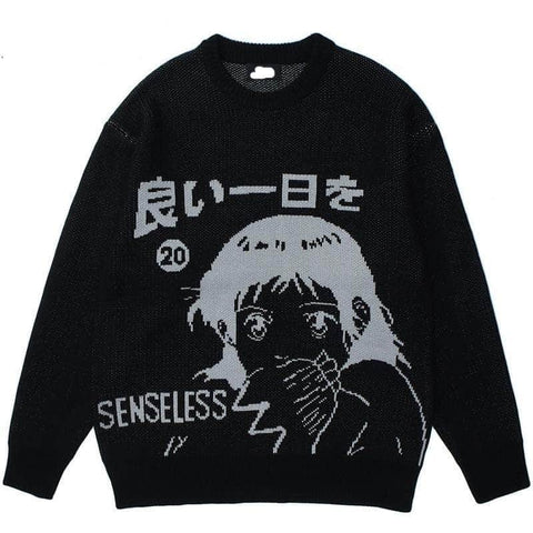 SENSLESS Anime Knitted Sweater