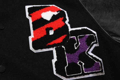 LIMITED BK Letters Patchwork College Jacket