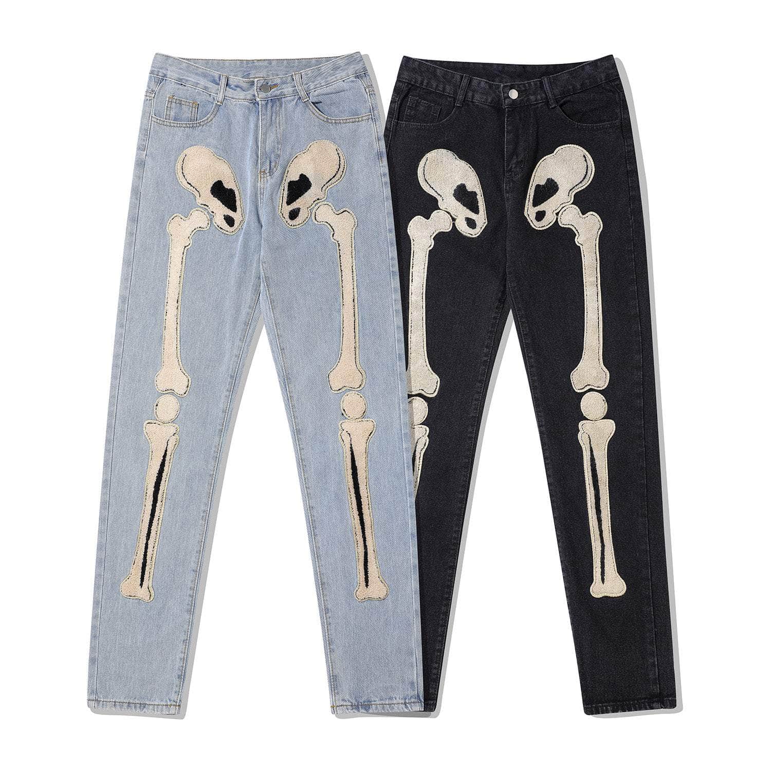 Skeleton Leg Bones Jeans