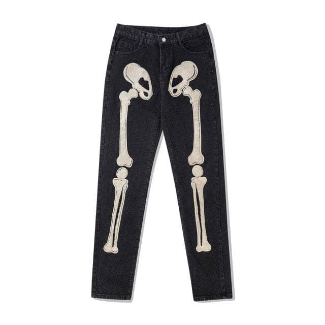 Skeleton Leg Bones Jeans