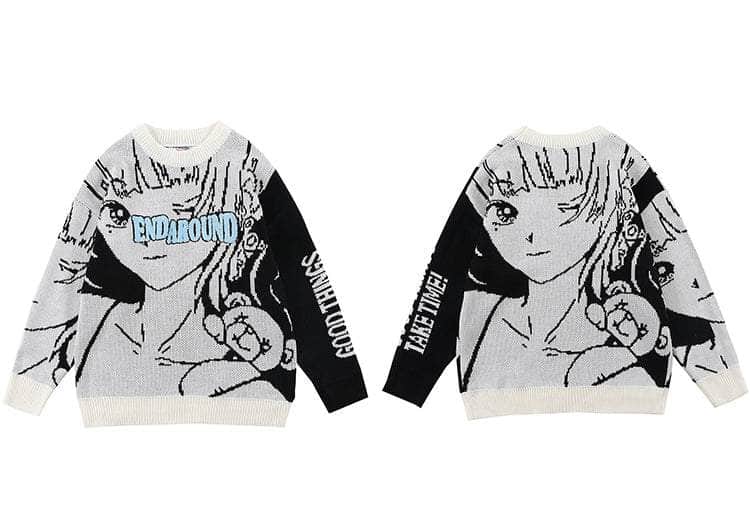 ENDAROUND Knitted Anime Sweater