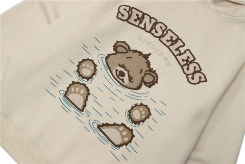 SENSELESS Swimming Bear Hoodie