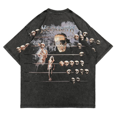 Washed MEGADEATH SKULLZ Double-Sided Tee