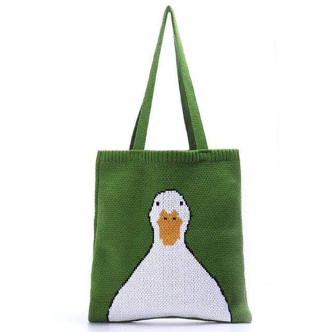 Knitted Duck Tote Bag