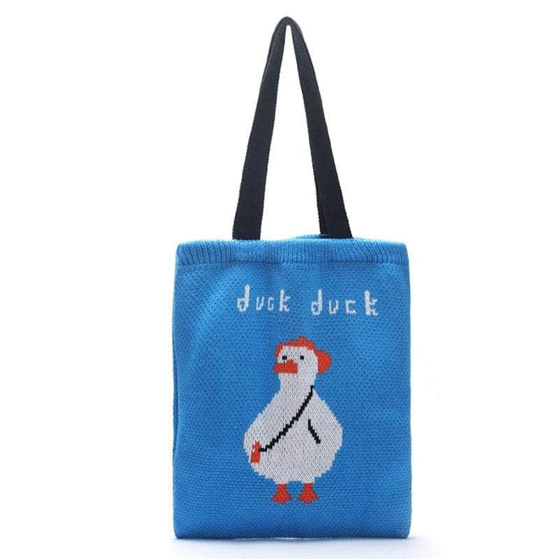 Duck Duck Knitted Tote Bag