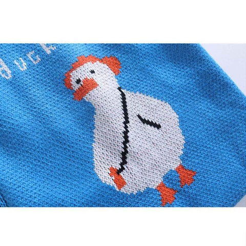 Duck Duck Knitted Tote Bag
