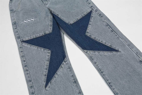 Star Embroidery Jeans