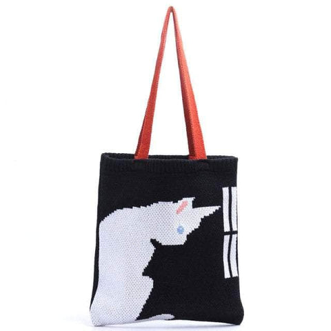 ButterCat Knitted tote Bag