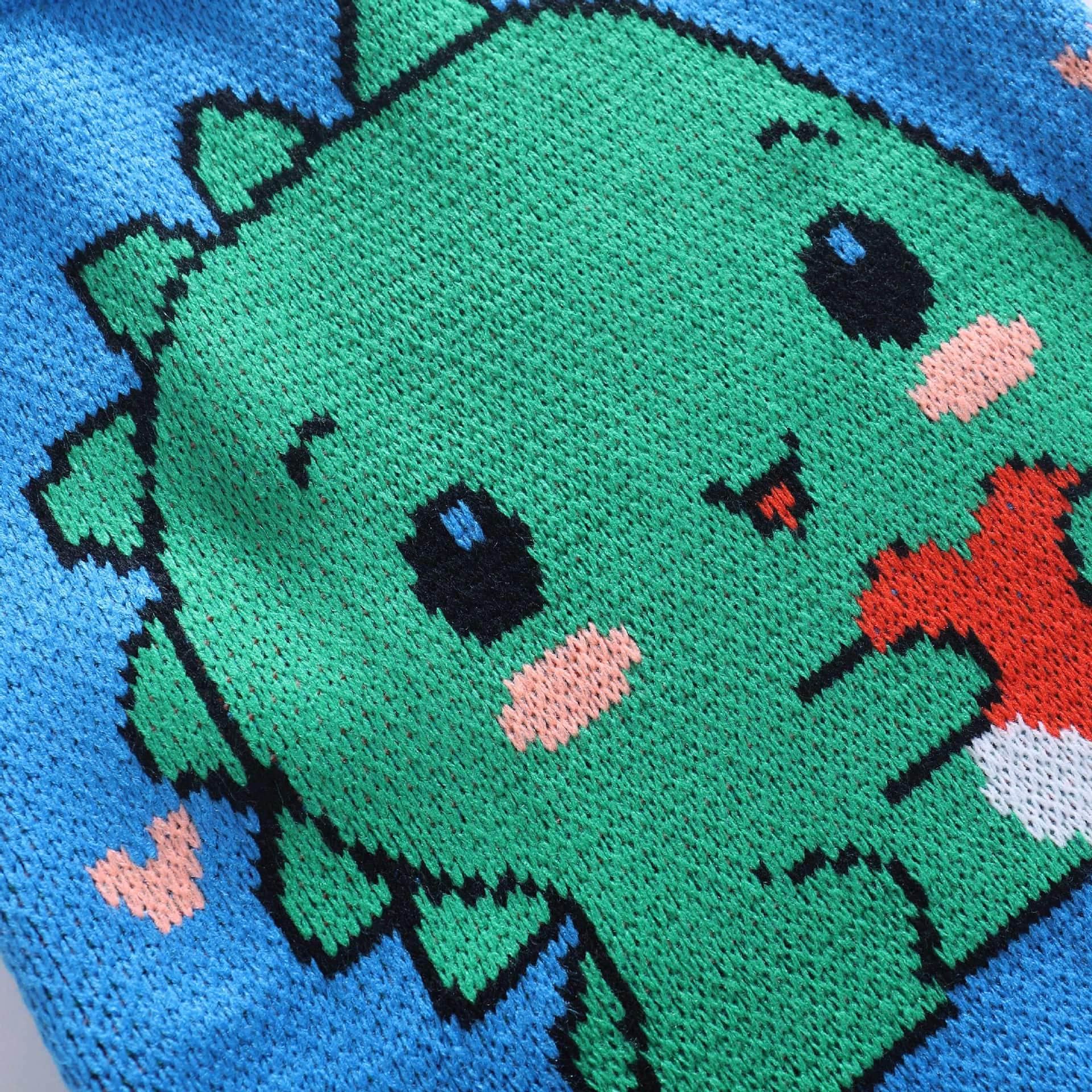 Love Dinosaur Knitted Tote Bag