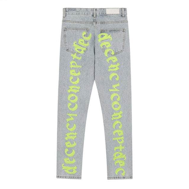 Back-Sided Fluorescent Jeans