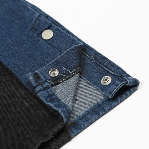 Color-Blocks Buttons Jeans