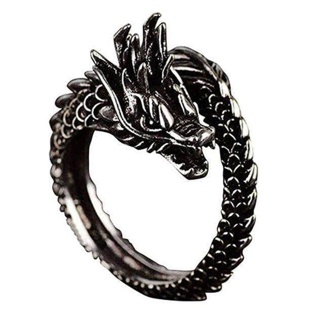 Adjustable Silver Dragon Ring