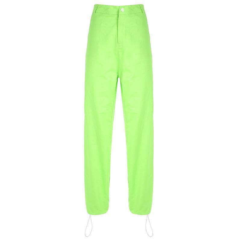 neon green cargo pants