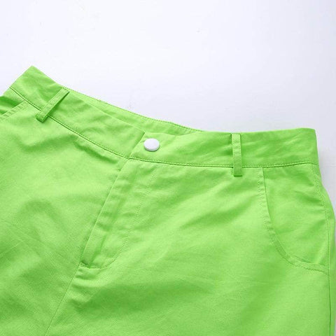 neon green cargo pants