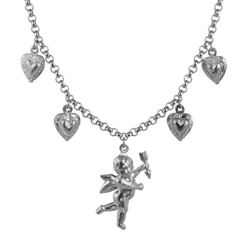 Titanium Steel Stainless Steel Love Angel Necklace