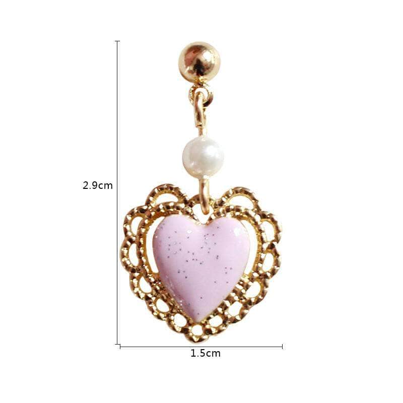 Sailor Moon Hollow pink love earrings