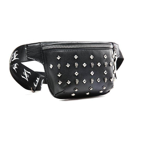 Skulls And Rivet Waist Bag